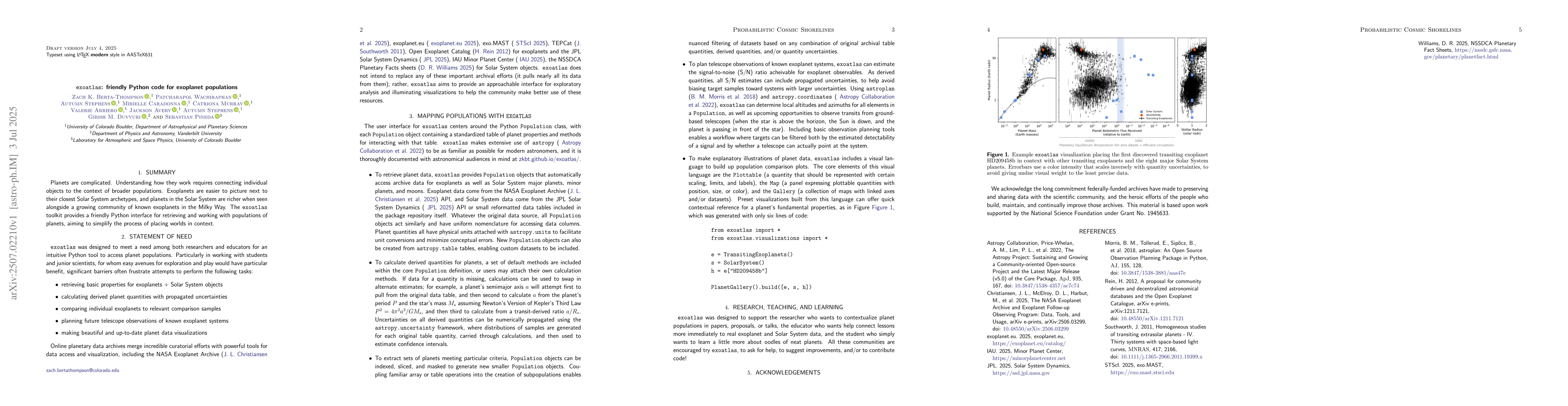 Thumbnail for exoatlas: friendly Python code for exoplanet populations