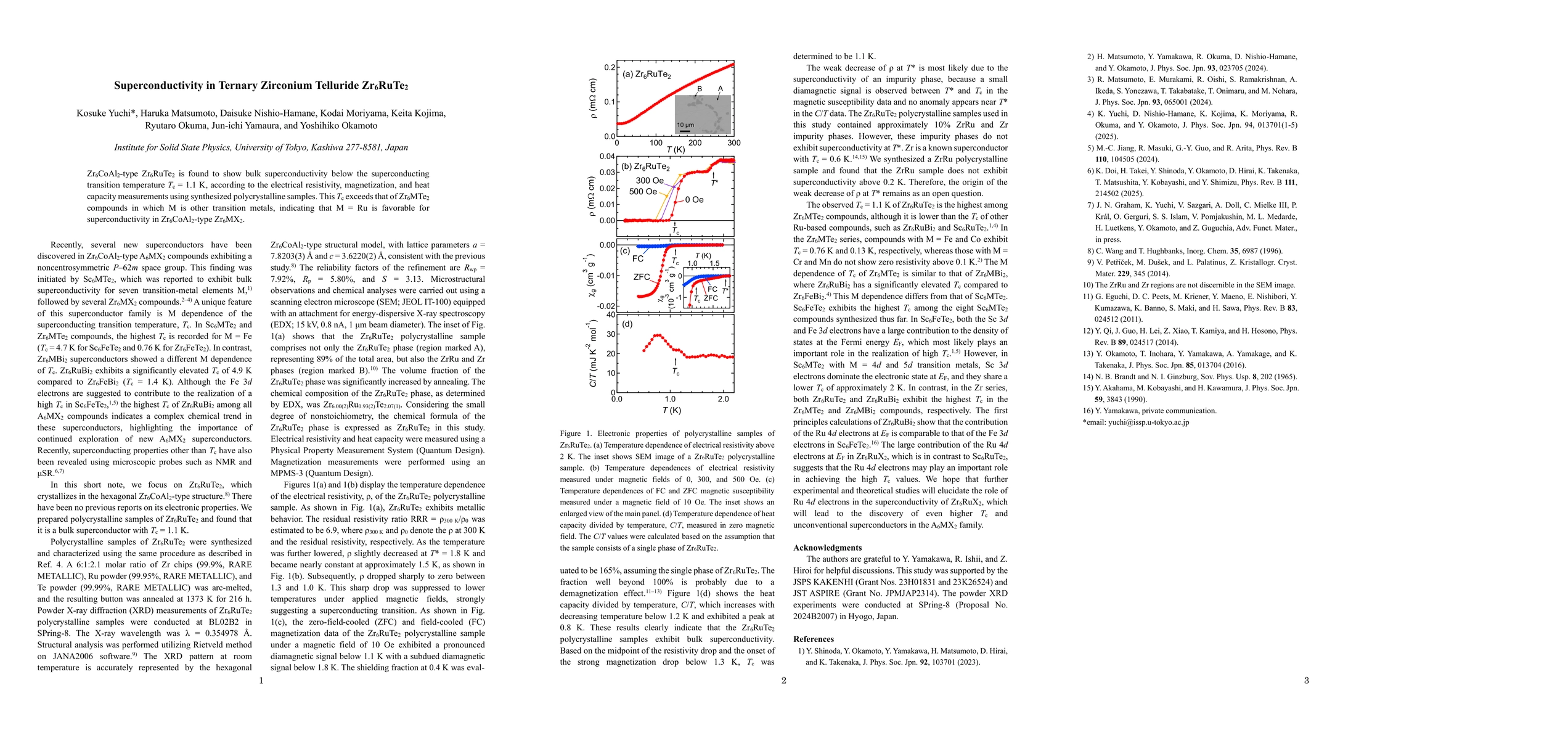 Thumbnail for Superconductivity in Ternary Zirconium Telluride Zr6RuTe2