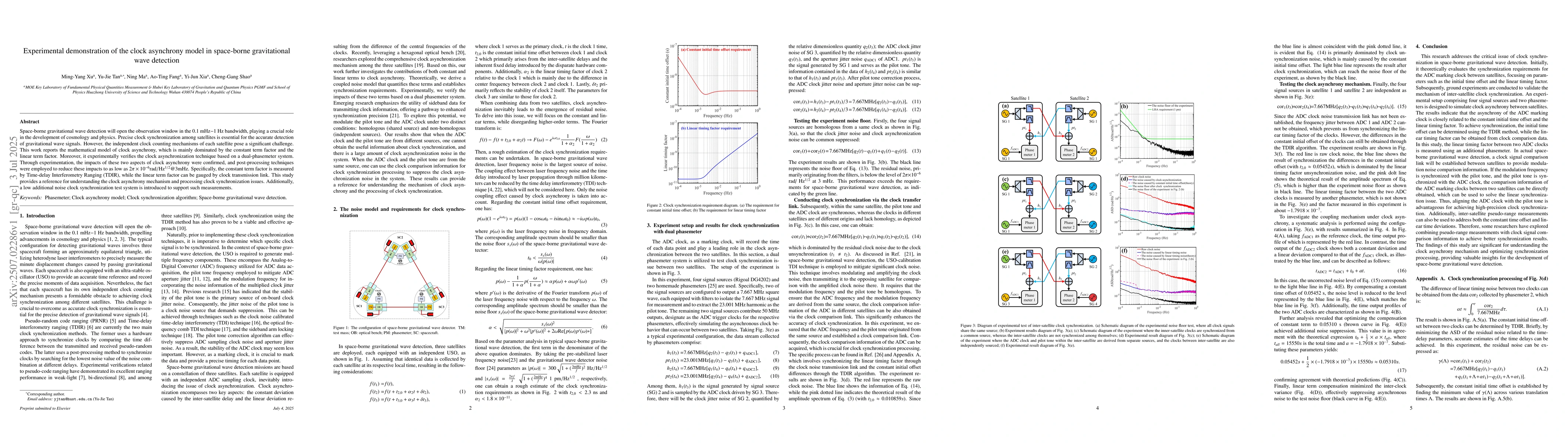 Thumbnail for Experimental demonstration of the clock asynchrony model in space-borne
  gravitational wave detection
