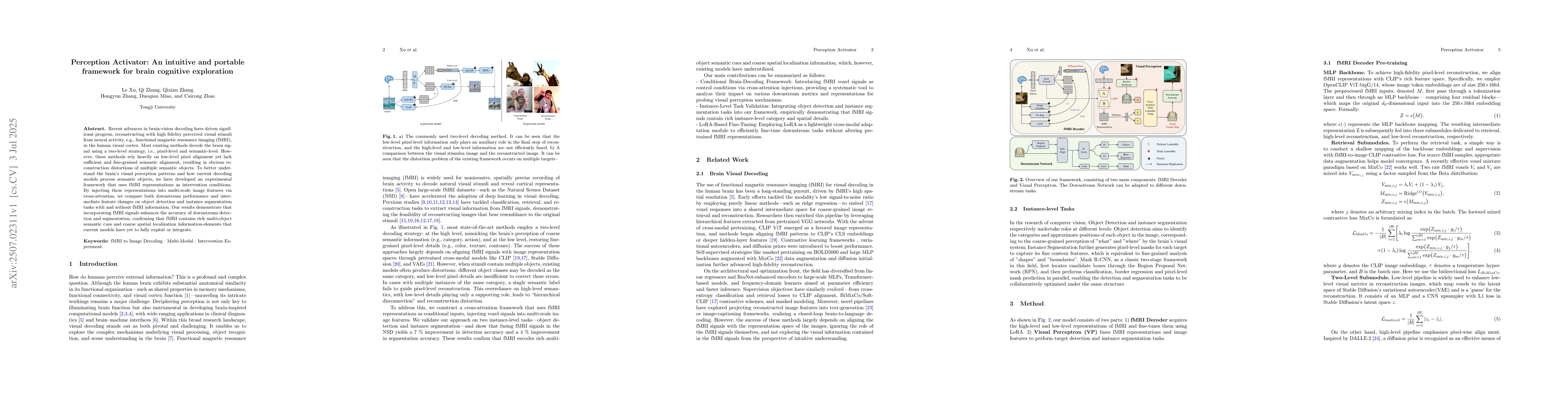 Thumbnail for Perception Activator: An intuitive and portable framework for brain
  cognitive exploration