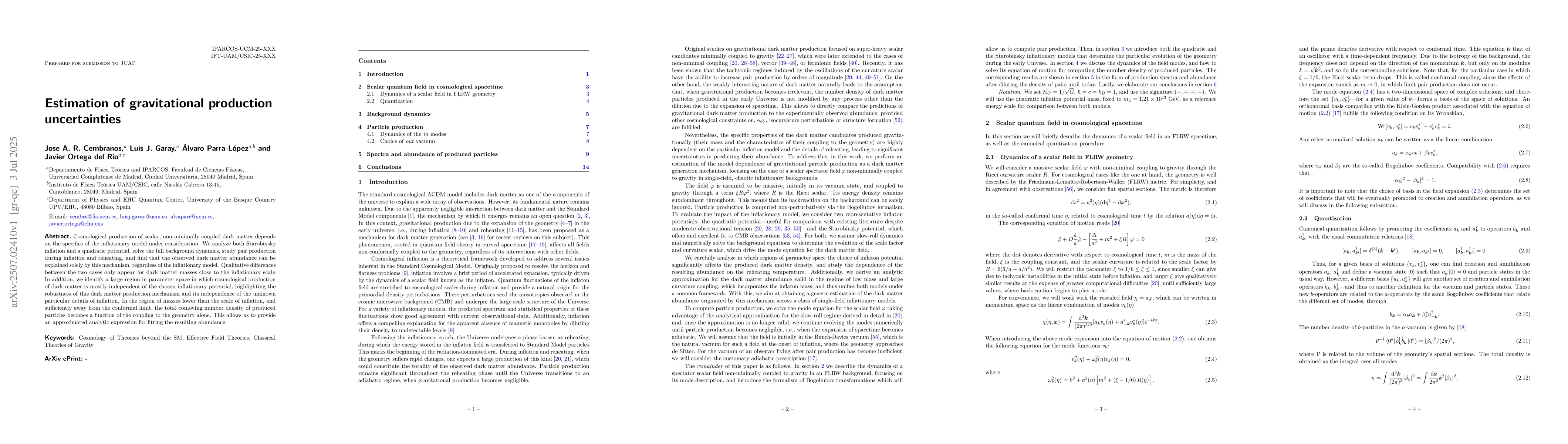 Thumbnail for Estimation of gravitational production uncertainties