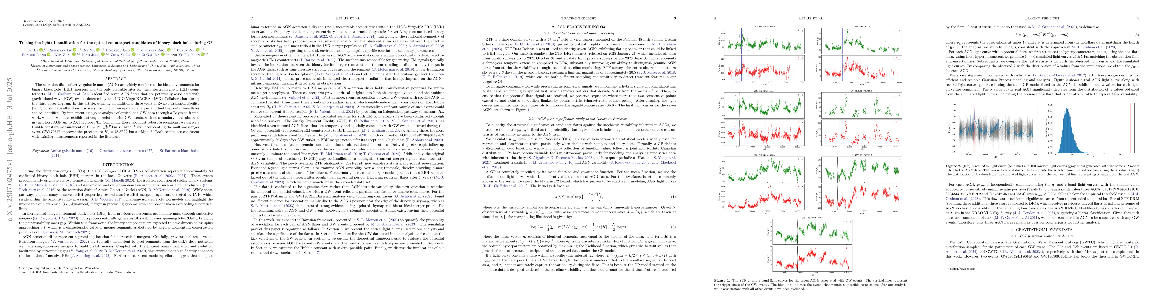 Thumbnail for Tracing the light: Identification for the optical counterpart candidates
  of binary black-holes during O3
