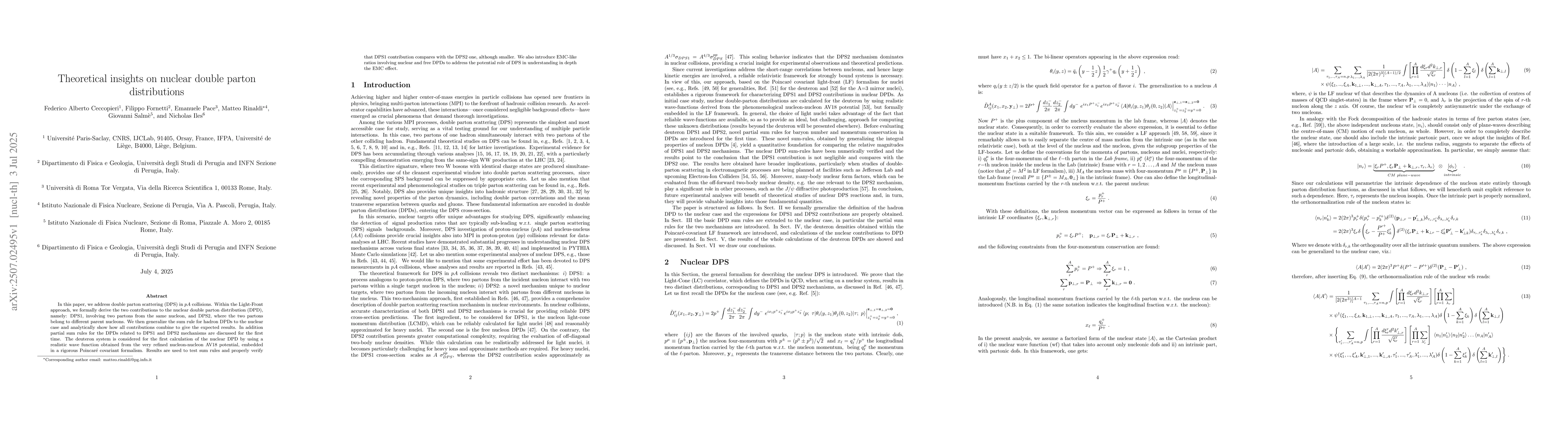 Thumbnail for Theoretical insights on nuclear double parton distributions