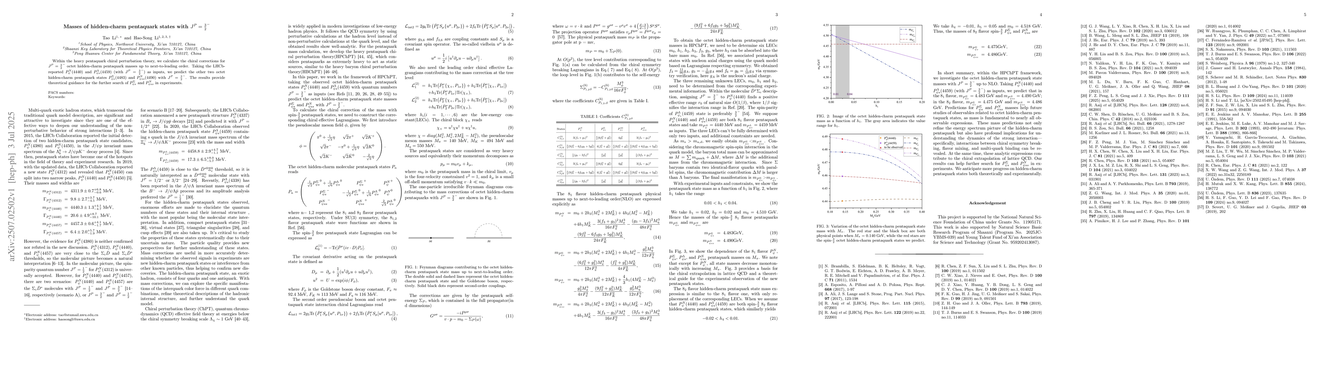 Thumbnail for Masses of hidden-charm pentaquark states with $J^P = \frac{3}{2}^-$