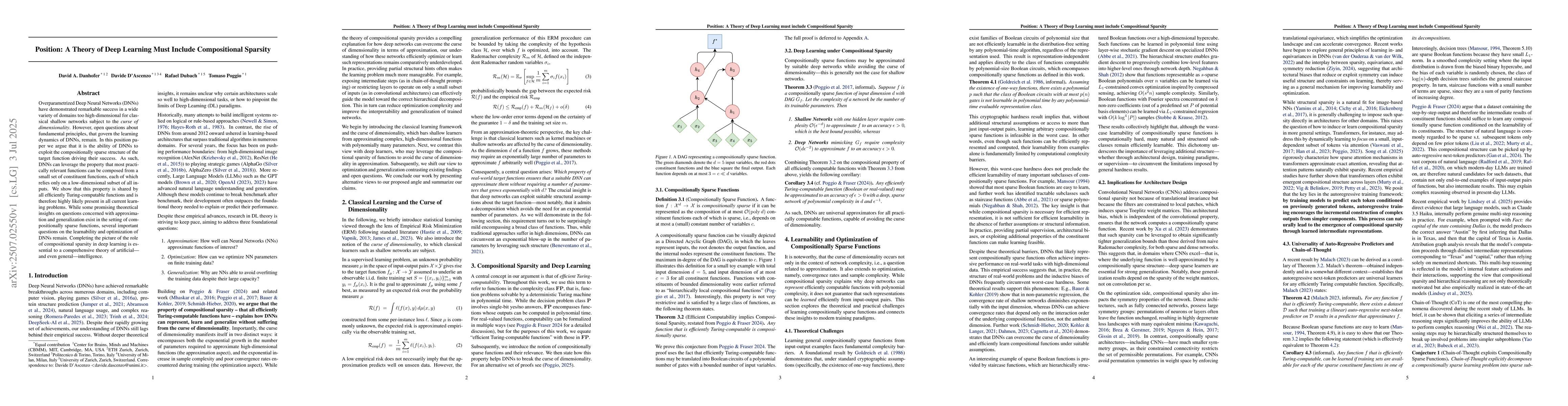 Thumbnail for Position: A Theory of Deep Learning Must Include Compositional Sparsity