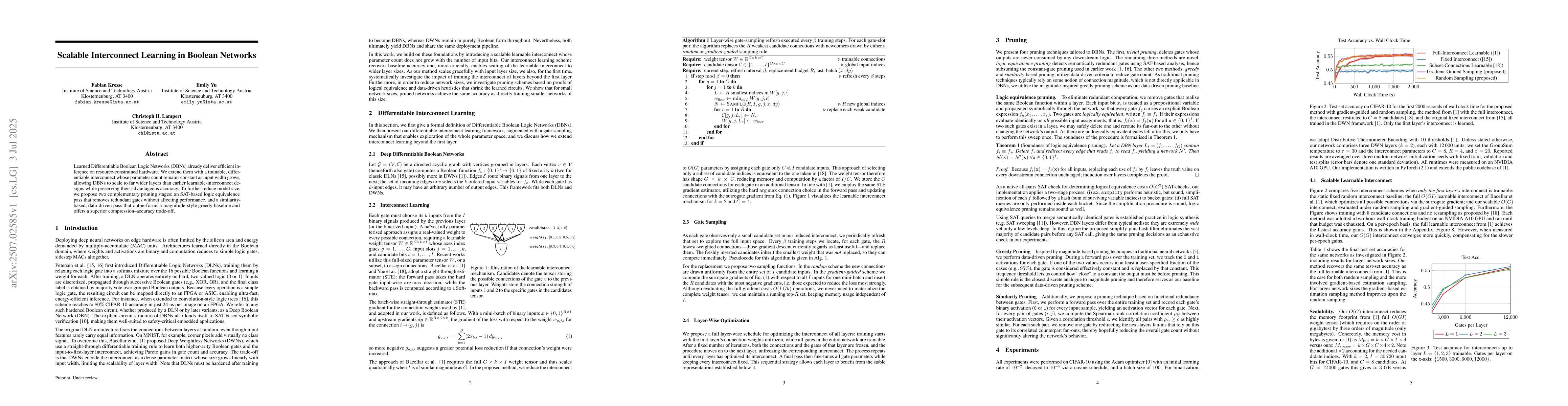 Thumbnail for Scalable Interconnect Learning in Boolean Networks