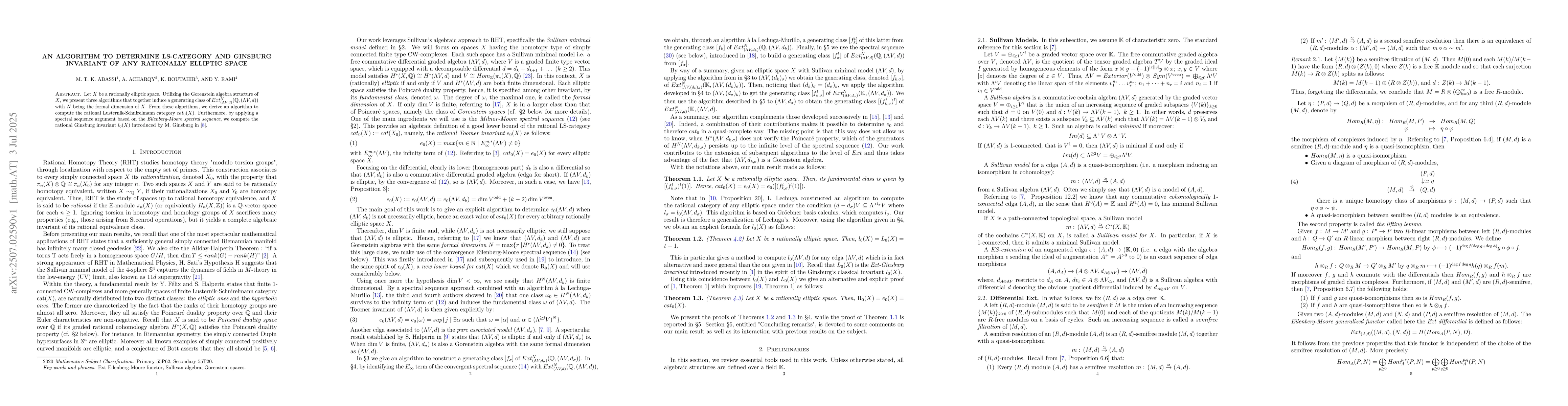 Thumbnail for An algorithm to determine LS-category and Ginsburg invariant of any
  rationally elliptic space