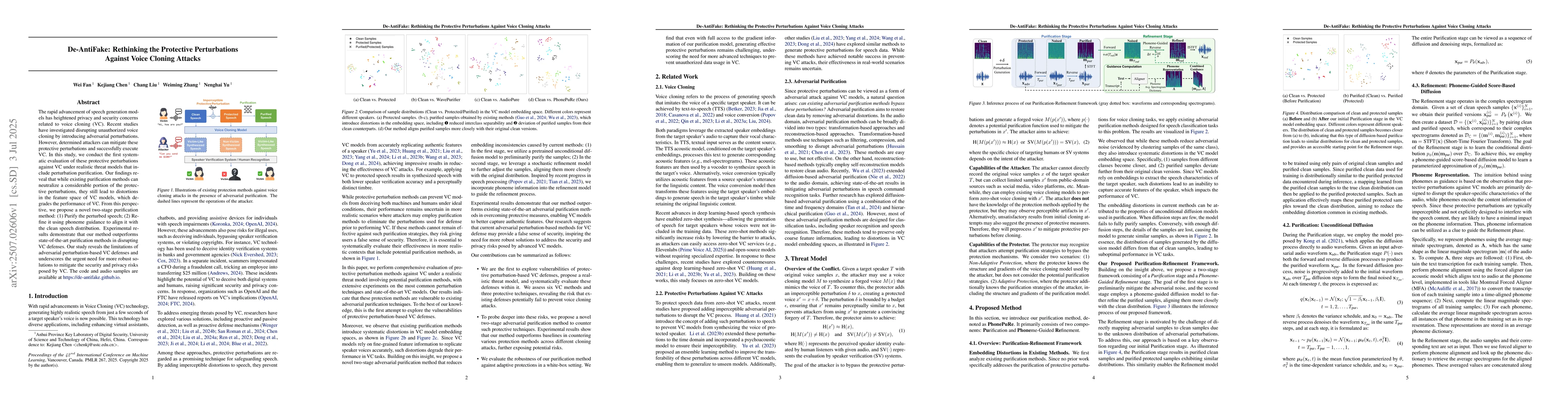 Thumbnail for De-AntiFake: Rethinking the Protective Perturbations Against Voice
  Cloning Attacks