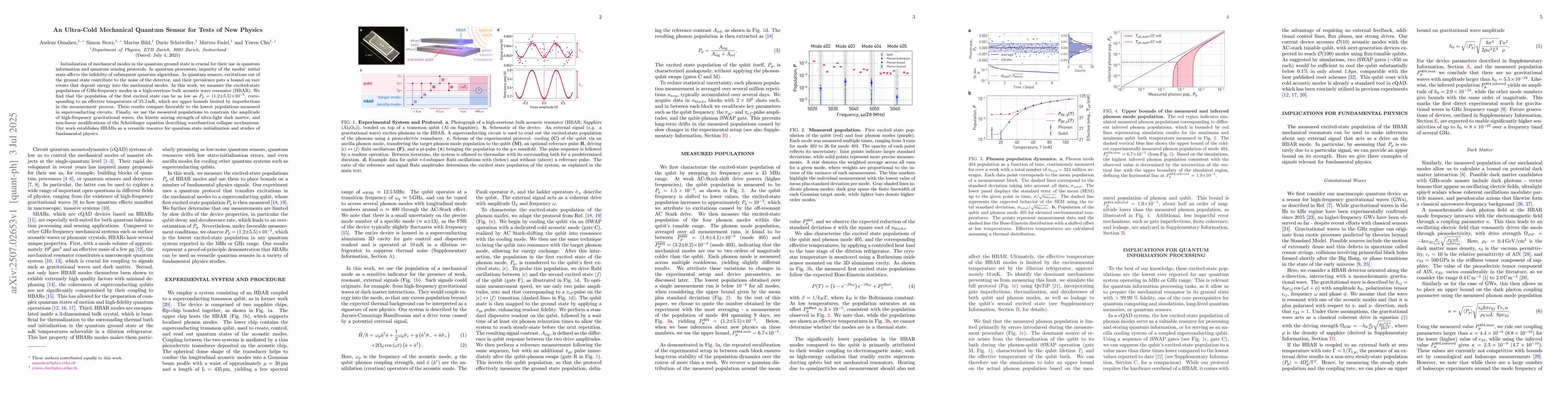 Thumbnail for An Ultra-Cold Mechanical Quantum Sensor for Tests of New Physics