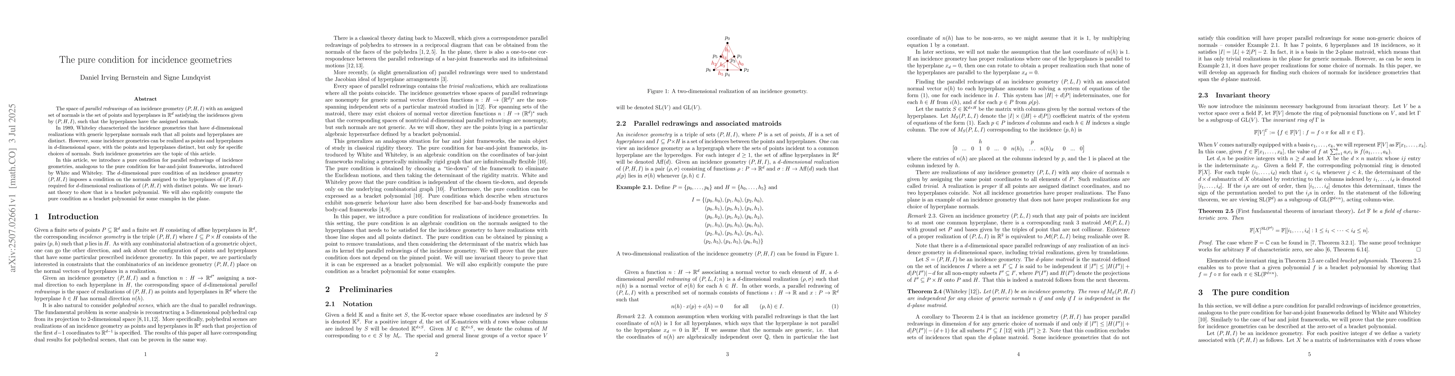 Thumbnail for The pure condition for incidence geometries
