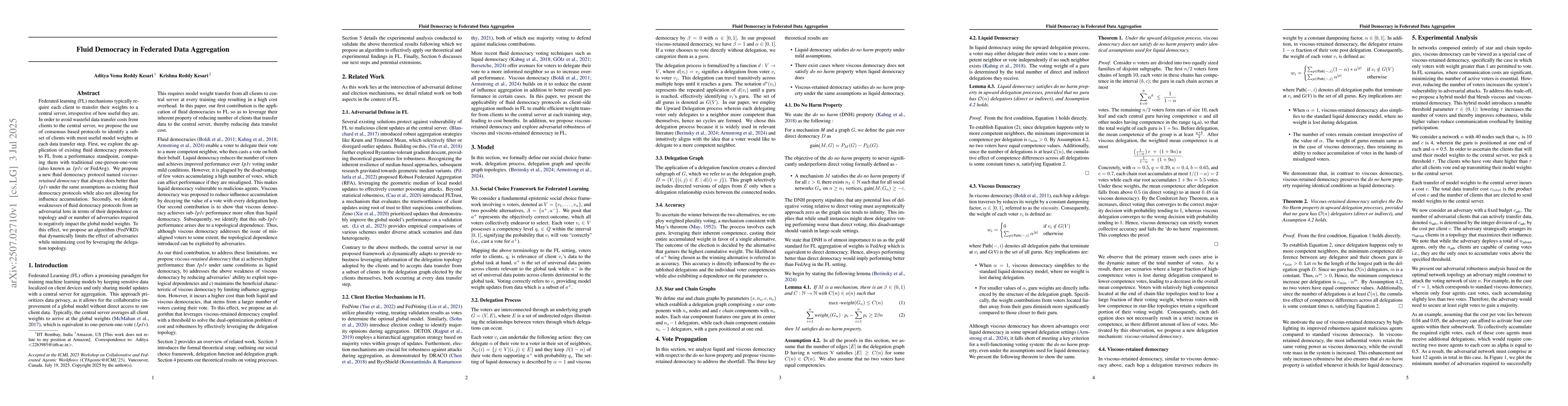 Thumbnail for Fluid Democracy in Federated Data Aggregation