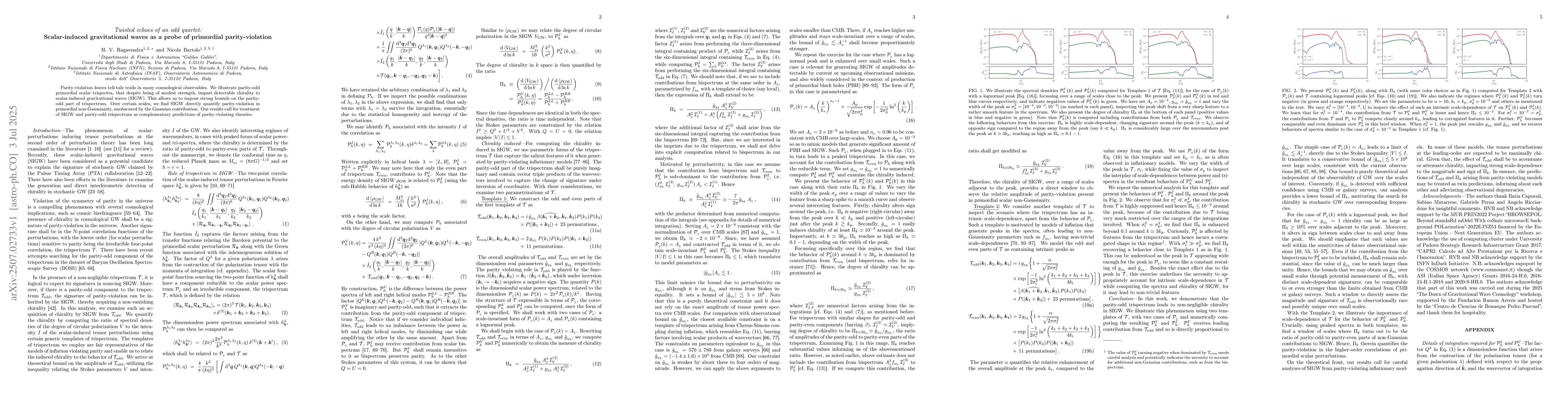 Thumbnail for $\textit{Twisted echoes of an odd quartet}$: Scalar-induced
  gravitational waves as a probe of primordial parity-violation