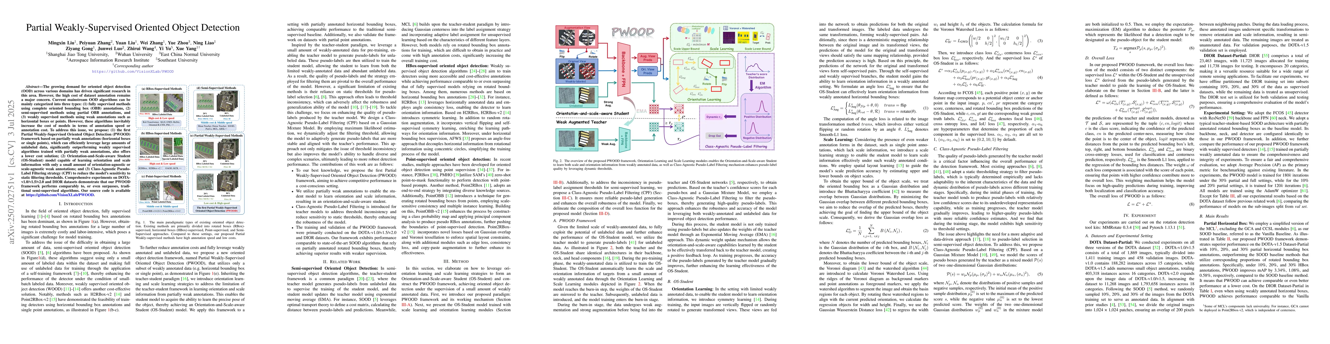 Thumbnail for Partial Weakly-Supervised Oriented Object Detection