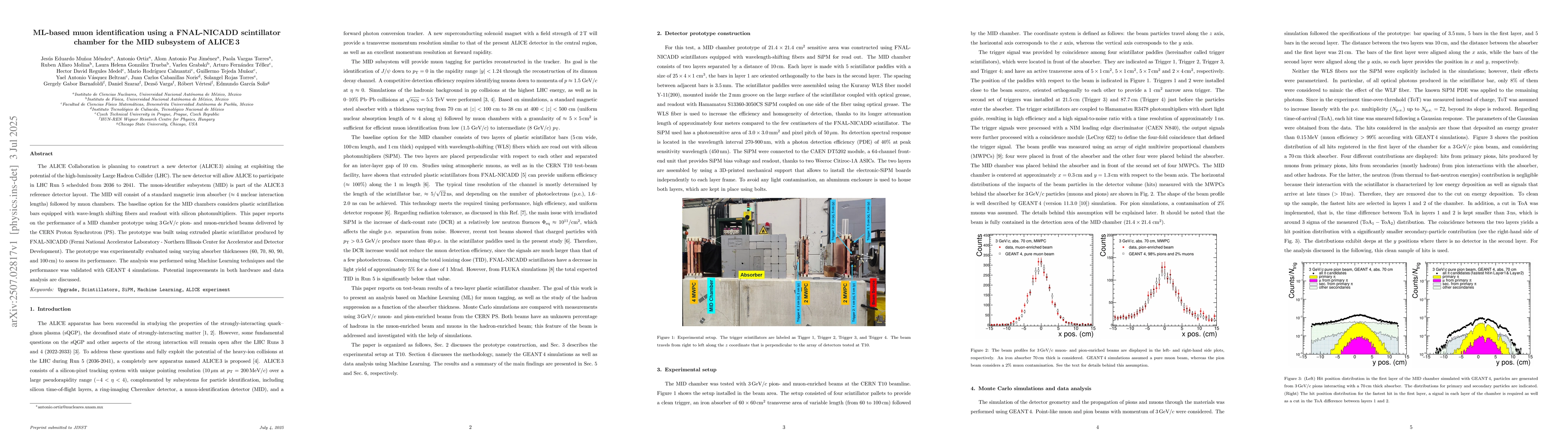 Thumbnail for ML-based muon identification using a FNAL-NICADD scintillator chamber
  for the MID subsystem of ALICE 3