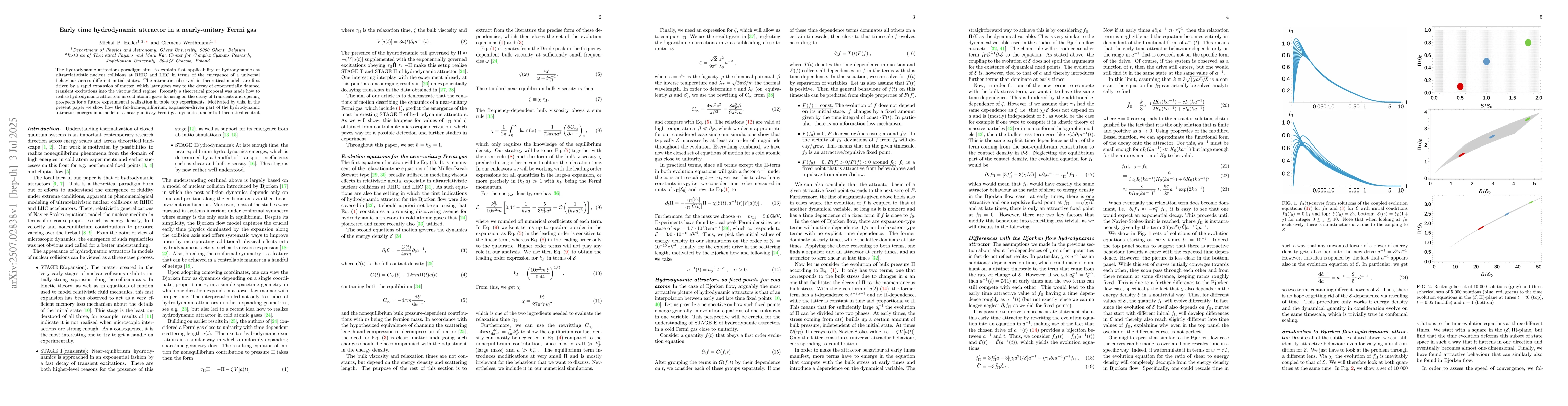Thumbnail for Early time hydrodynamic attractor in a nearly-unitary Fermi gas