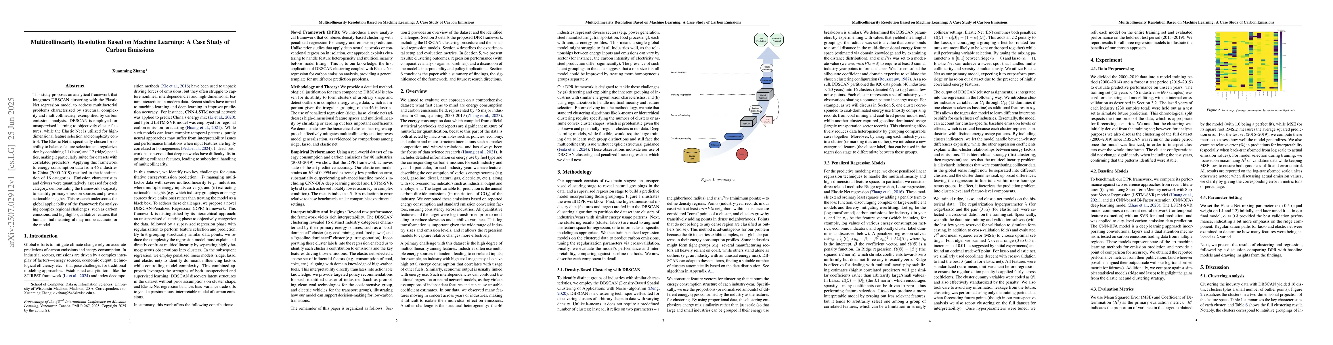 Thumbnail for Multicollinearity Resolution Based on Machine Learning: A Case Study of
  Carbon Emissions