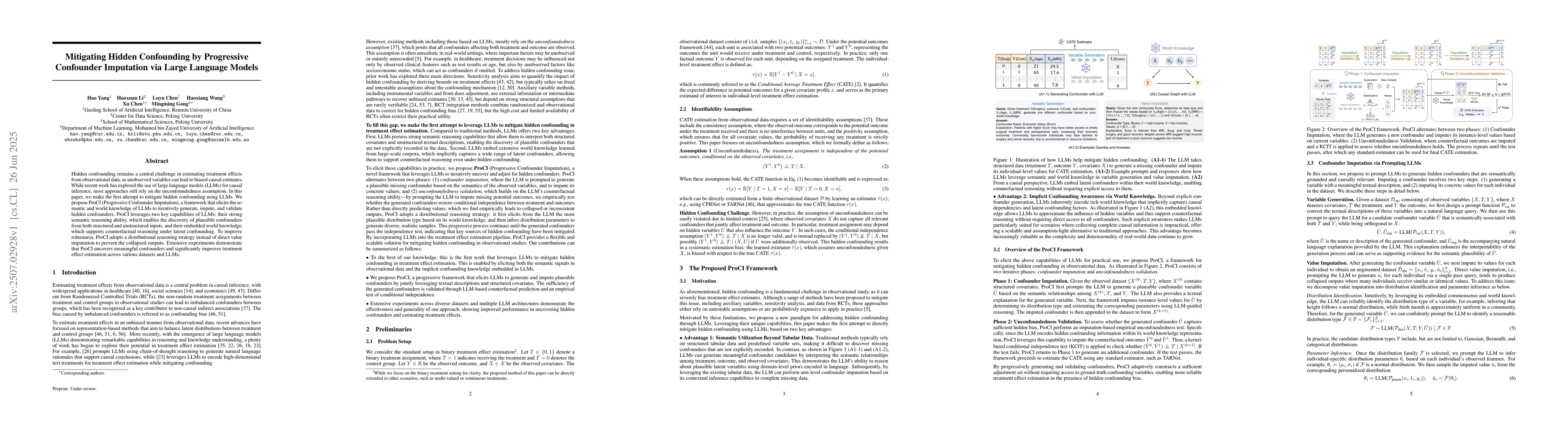 Thumbnail for Mitigating Hidden Confounding by Progressive Confounder Imputation via
  Large Language Models