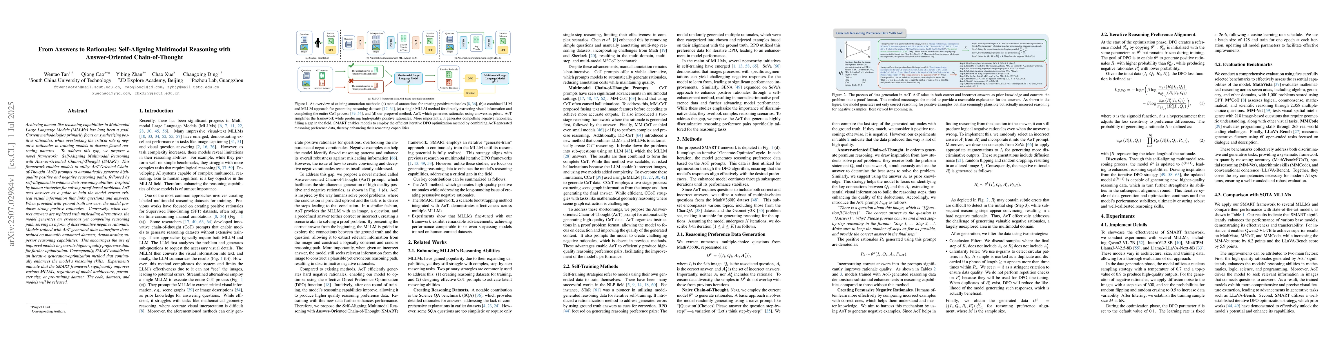 Thumbnail for From Answers to Rationales: Self-Aligning Multimodal Reasoning with
  Answer-Oriented Chain-of-Thought