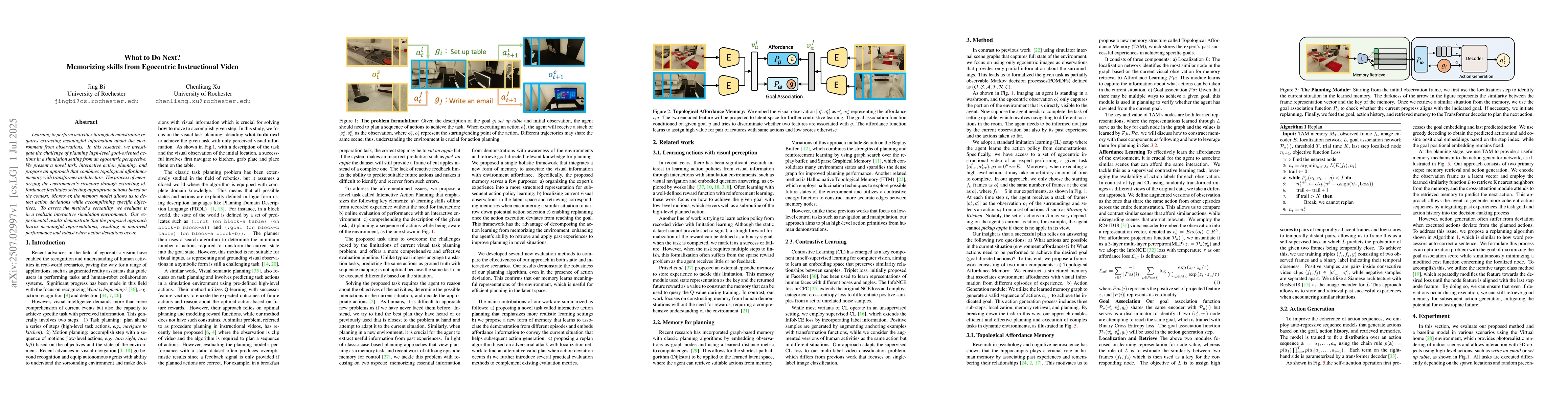 Thumbnail for What to Do Next? Memorizing skills from Egocentric Instructional Video