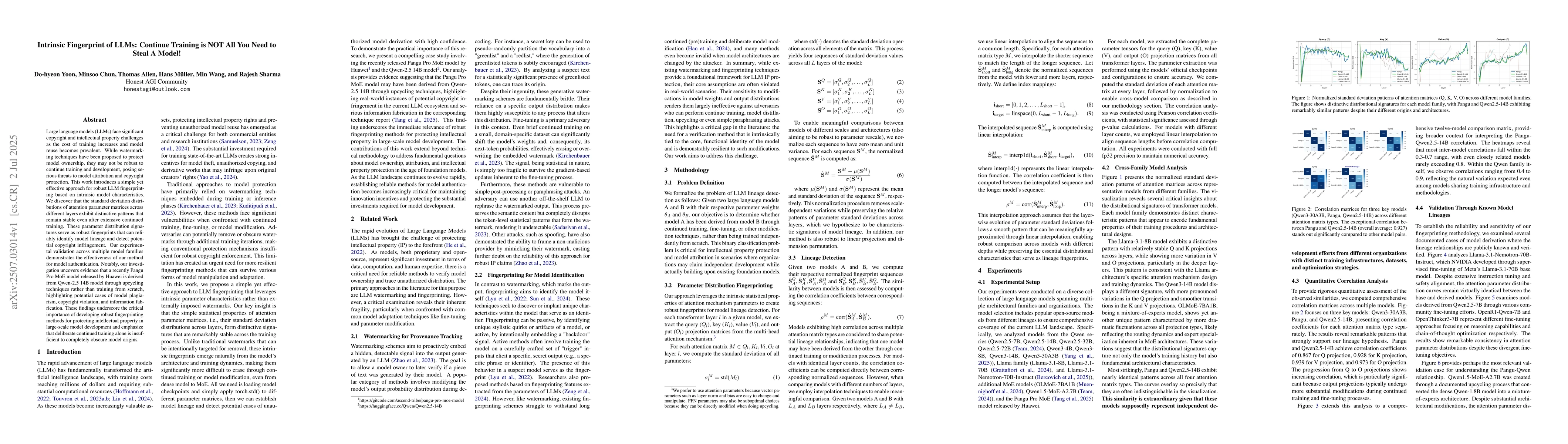 Thumbnail for Intrinsic Fingerprint of LLMs: Continue Training is NOT All You Need to
  Steal A Model!
