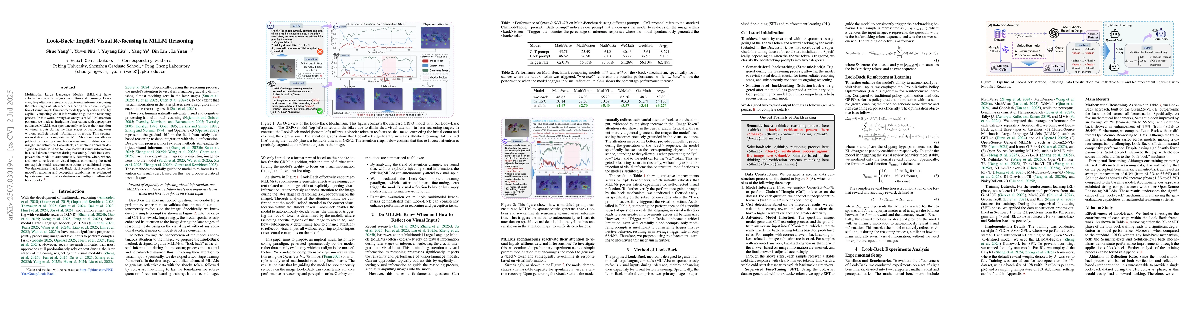 Thumbnail for Look-Back: Implicit Visual Re-focusing in MLLM Reasoning