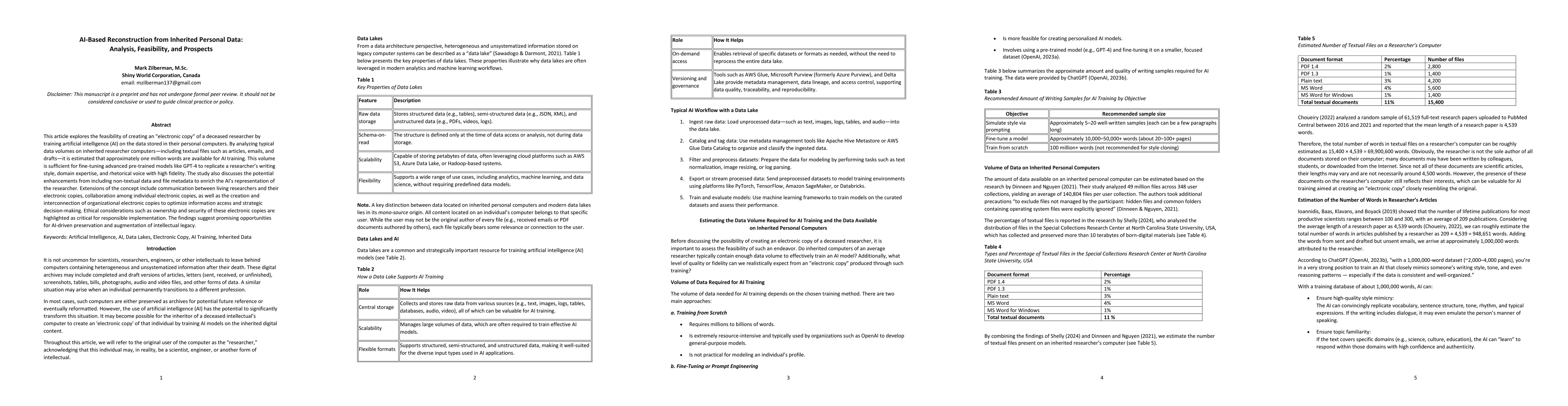 Thumbnail for AI-Based Reconstruction from Inherited Personal Data: Analysis,
  Feasibility, and Prospects