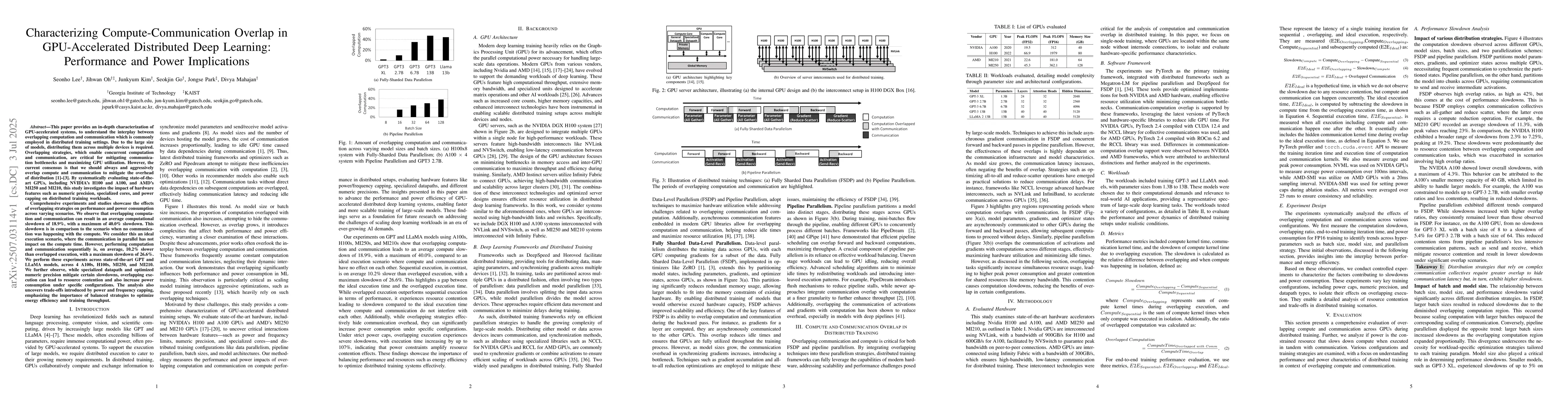 Thumbnail for Characterizing Compute-Communication Overlap in GPU-Accelerated
  Distributed Deep Learning: Performance and Power Implications