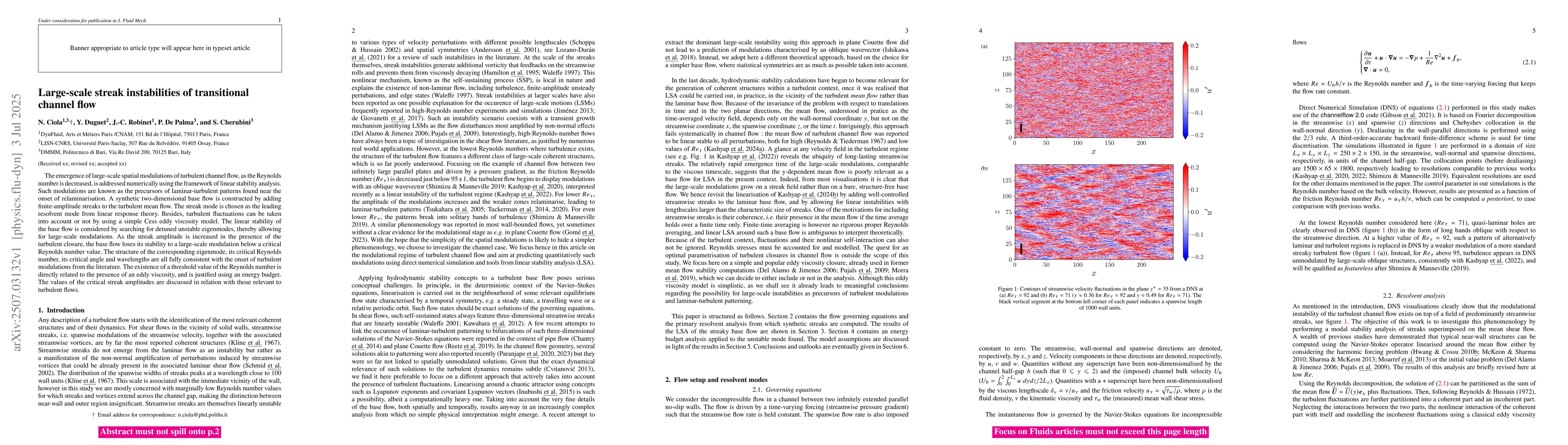 Thumbnail for Large-scale streak instabilities of transitional channel flow