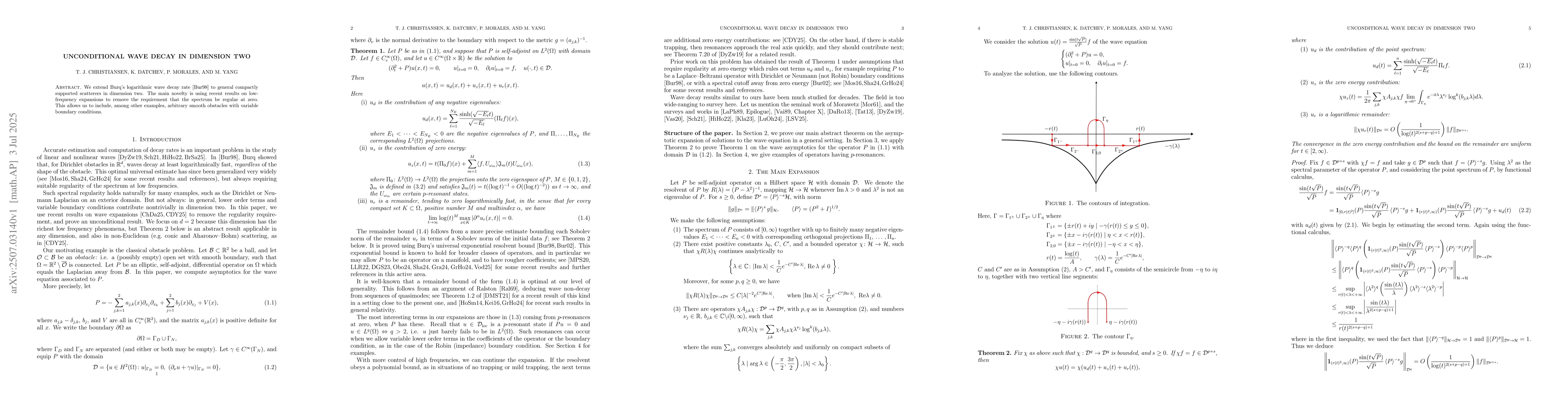 Thumbnail for Unconditional wave decay in dimension two