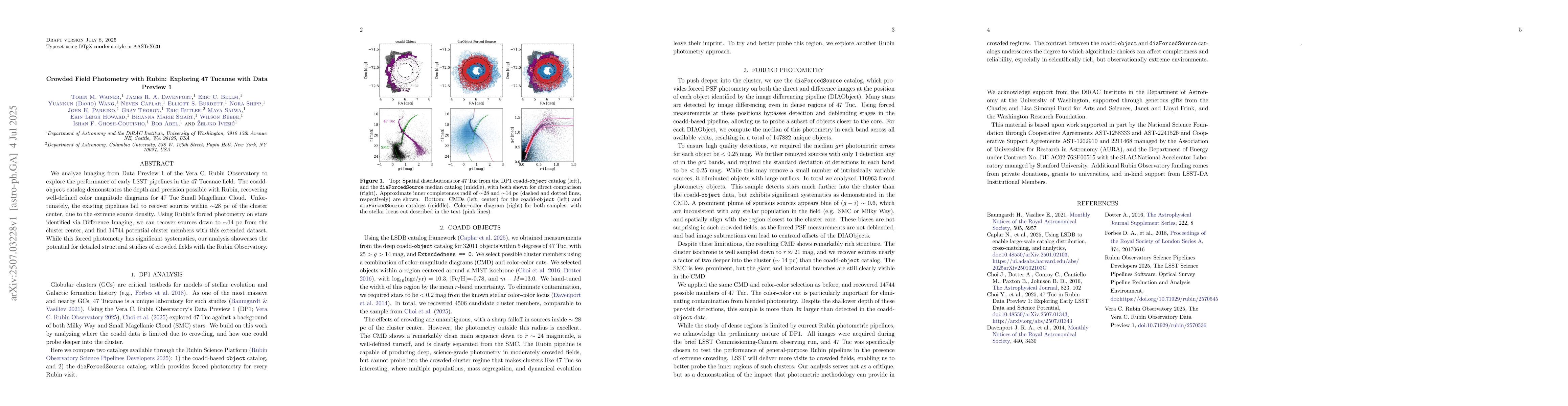 Thumbnail for Crowded Field Photometry with Rubin: Exploring 47 Tucanae with Data
  Preview 1