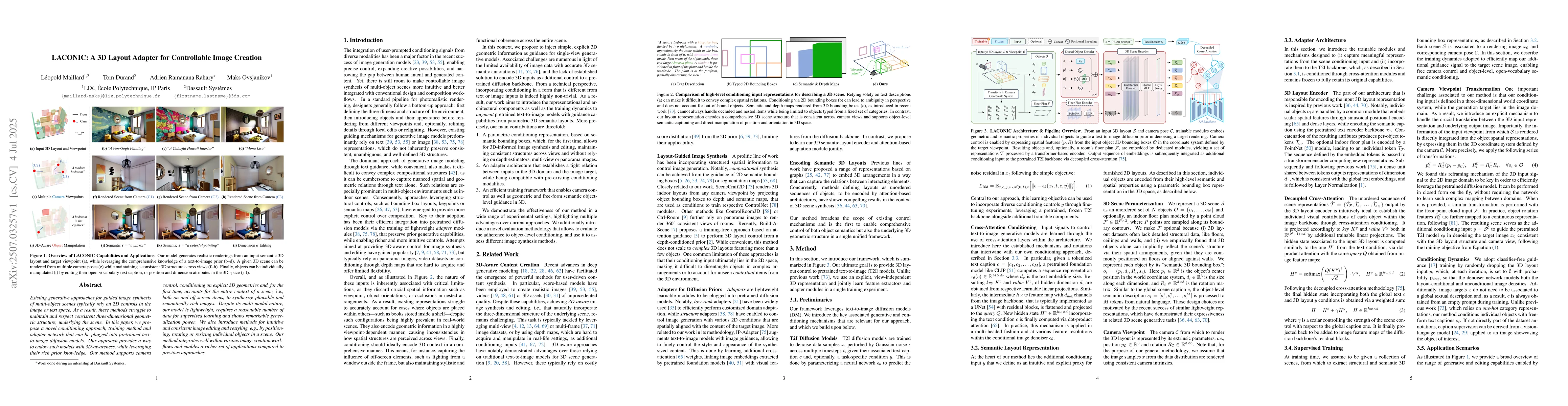 Thumbnail for LACONIC: A 3D Layout Adapter for Controllable Image Creation