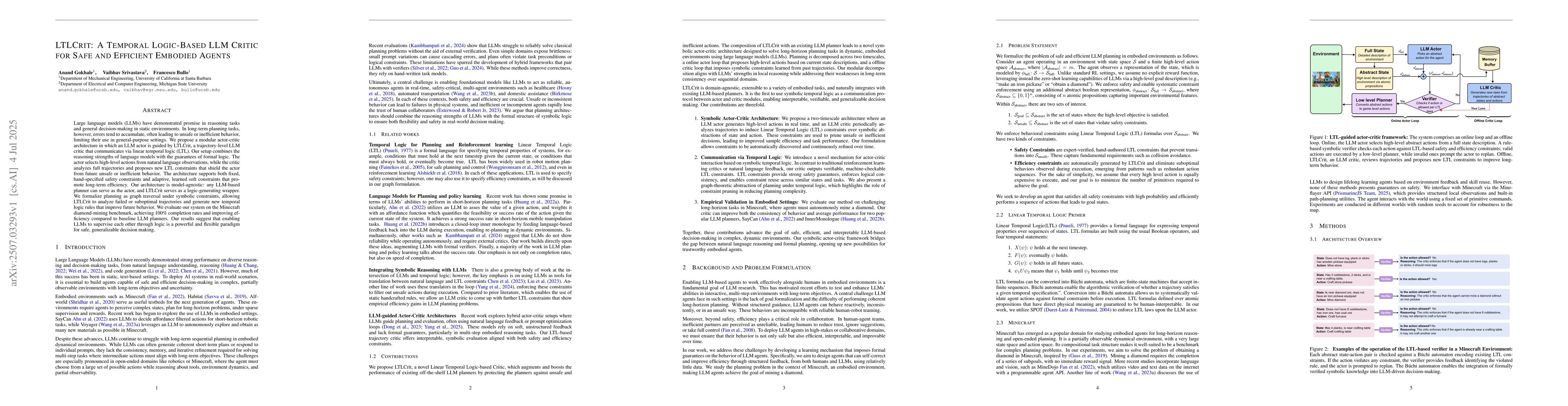 Thumbnail for LTLCrit: A Temporal Logic-based LLM Critic for Safe and Efficient
  Embodied Agents