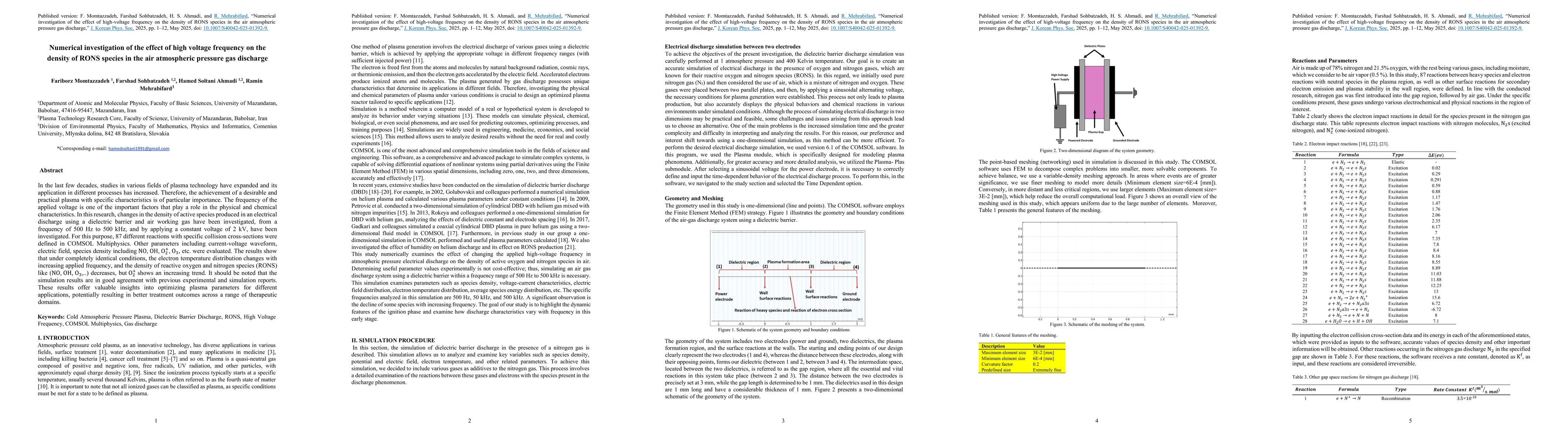 Thumbnail for Numerical investigation of the effect of high voltage frequency on the
  density of RONS species in the air atmospheric pressure gas discharge