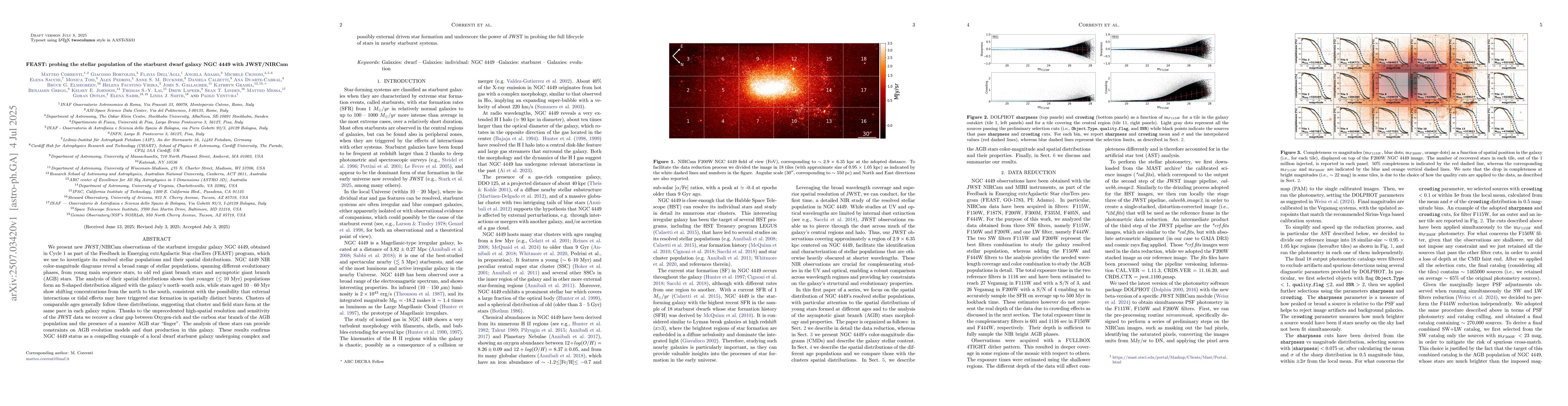 Thumbnail for FEAST: probing the stellar population of the starburst dwarf galaxy
  NGC4449 with JWST/NIRCam