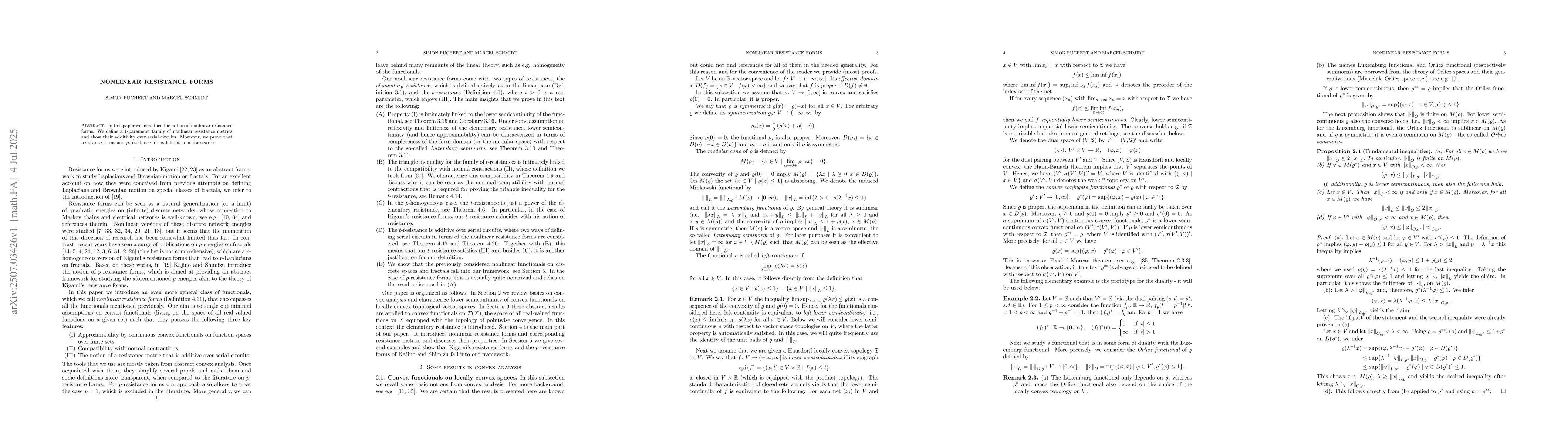 Thumbnail for Nonlinear resistance forms