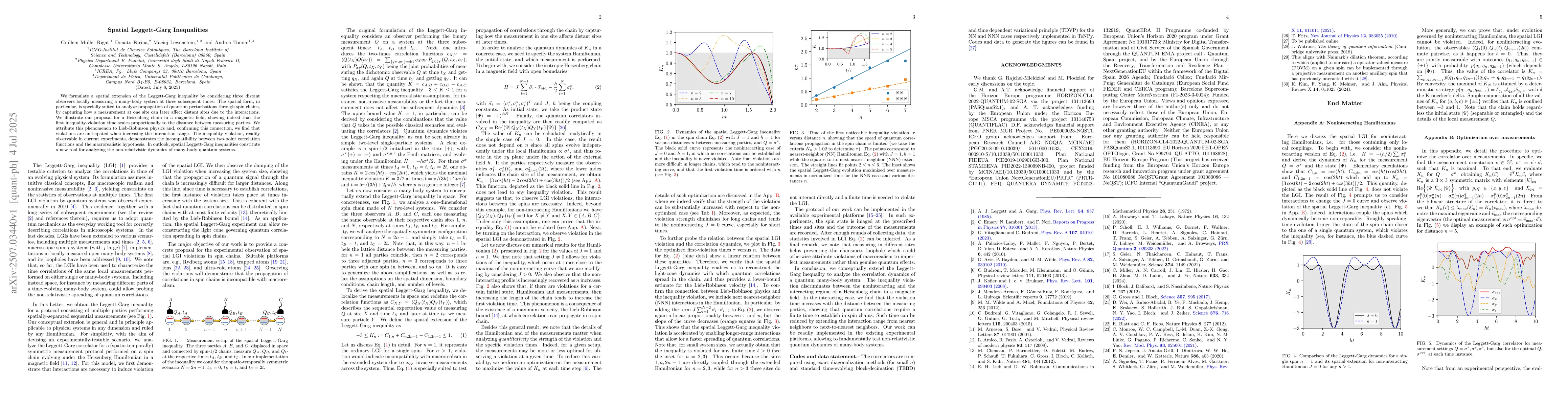 Thumbnail for Spatial Leggett-Garg Inequalities