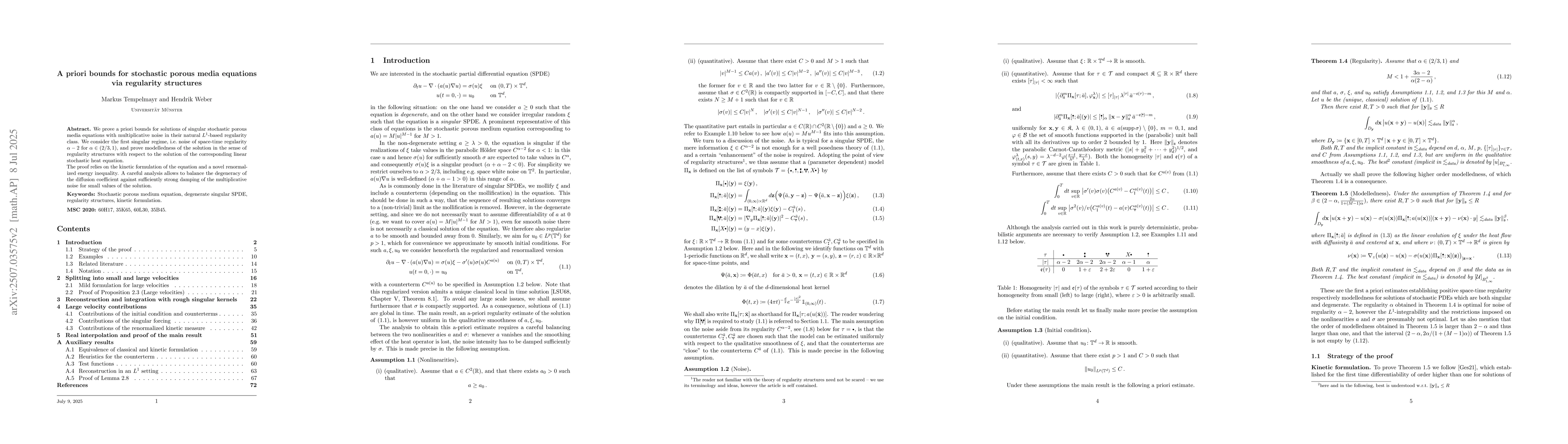 Thumbnail for A priori bounds for stochastic porous media equations via regularity
  structures