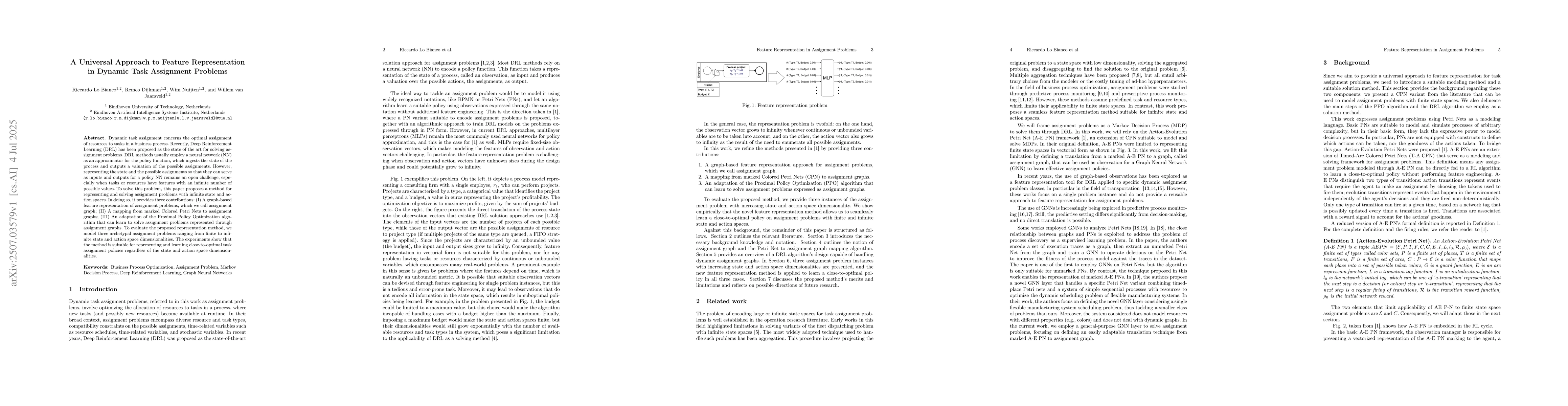 Thumbnail for A Universal Approach to Feature Representation in Dynamic Task
  Assignment Problems