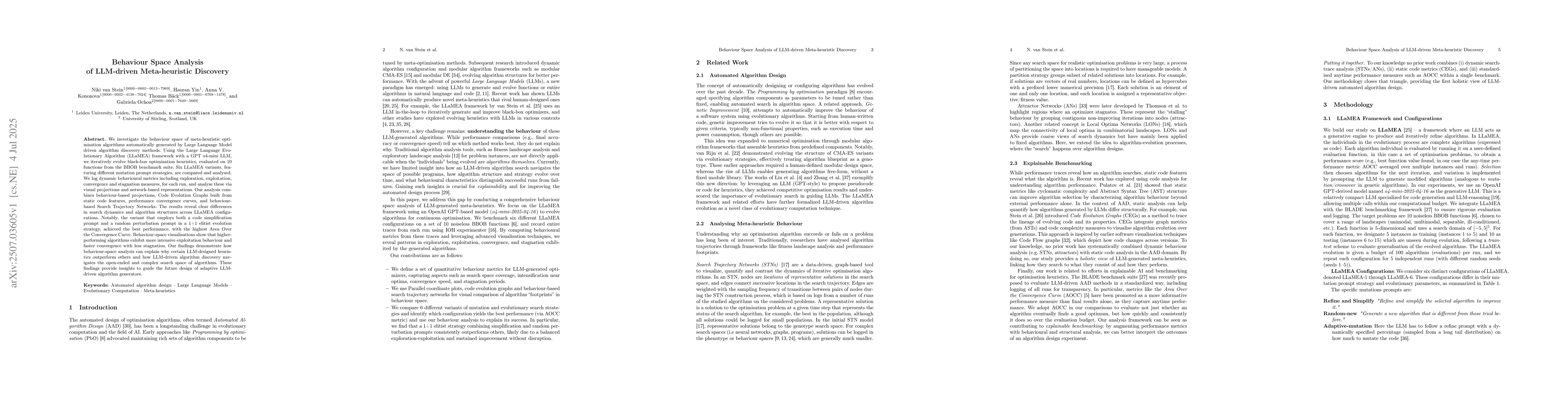 Thumbnail for Behaviour Space Analysis of LLM-driven Meta-heuristic Discovery