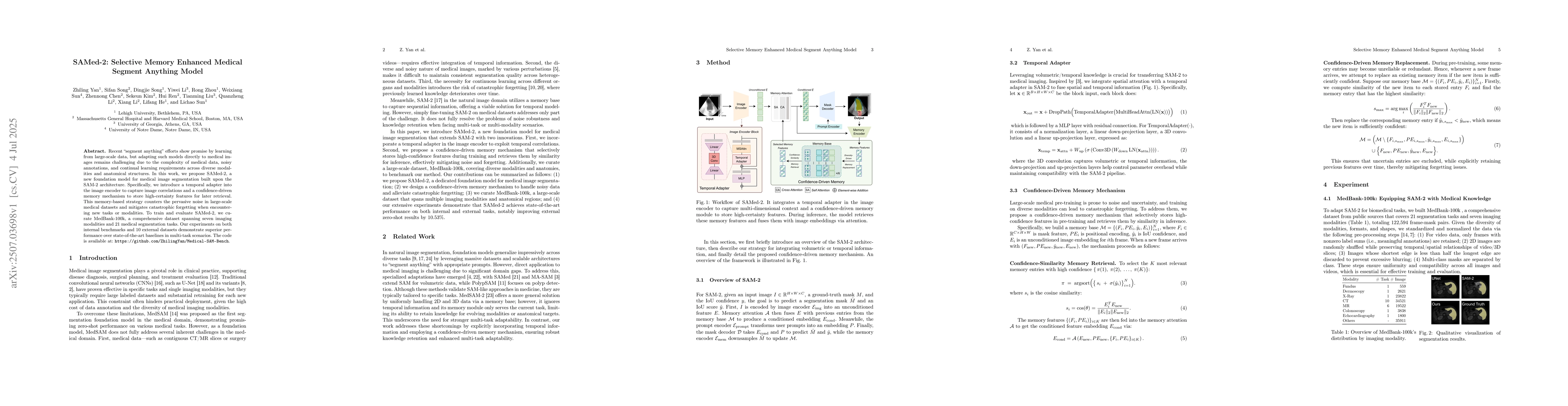 Thumbnail for SAMed-2: Selective Memory Enhanced Medical Segment Anything Model