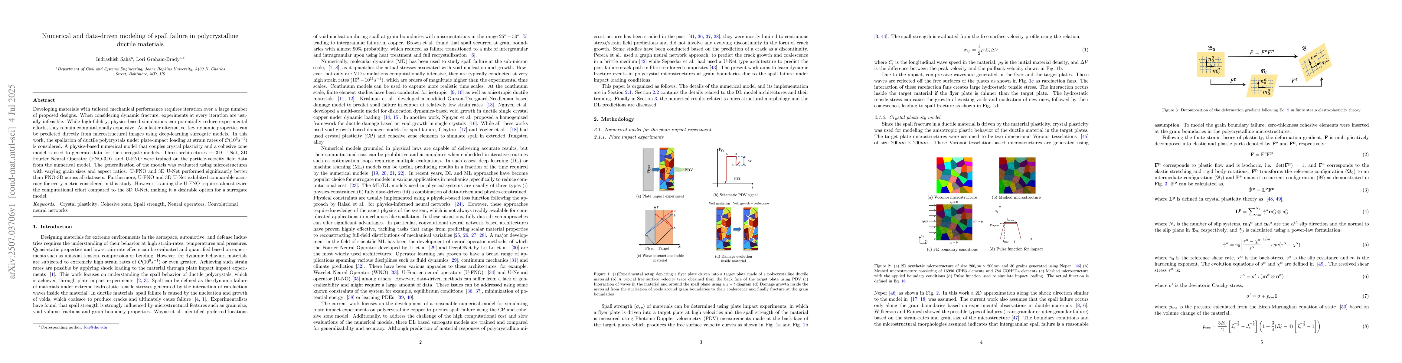 Thumbnail for Numerical and data-driven modeling of spall failure in polycrystalline
  ductile materials
