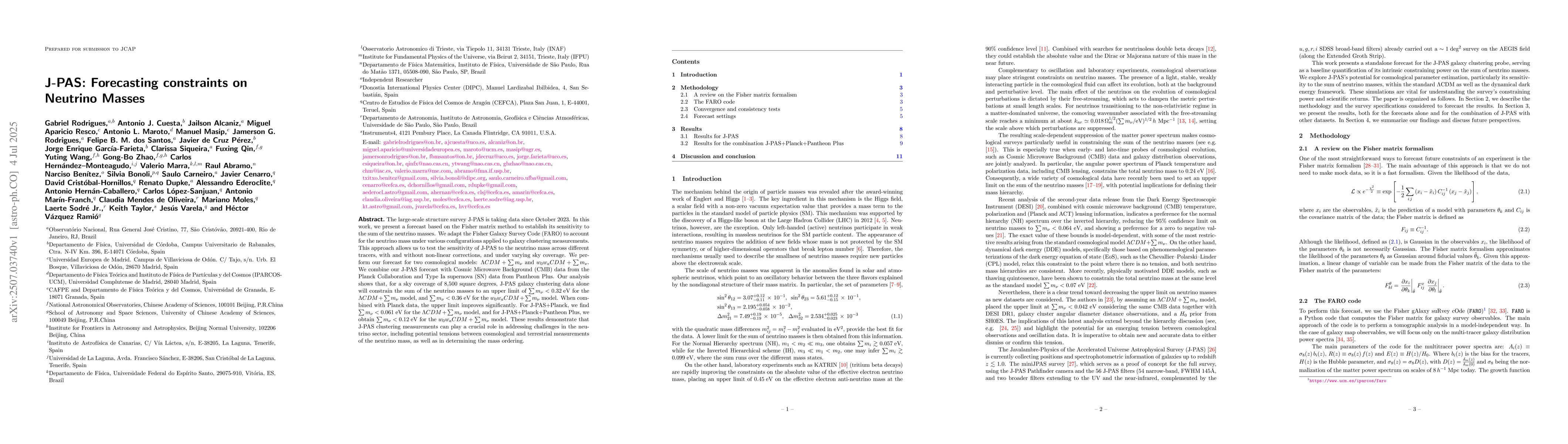 Thumbnail for J-PAS: Forecasting constraints on Neutrino Masses