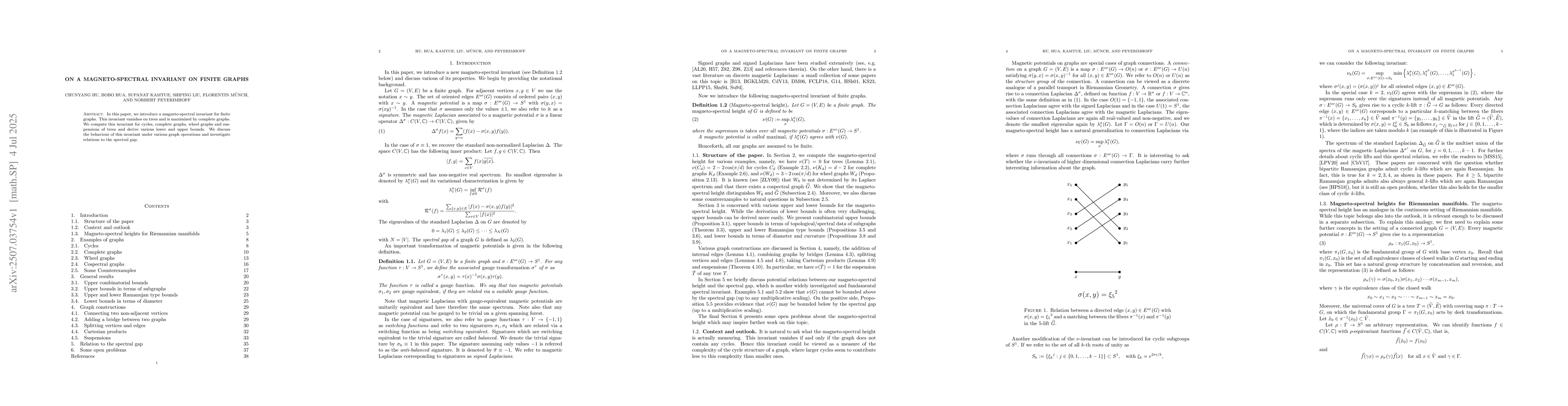 Thumbnail for On a magneto-spectral invariant on finite graphs