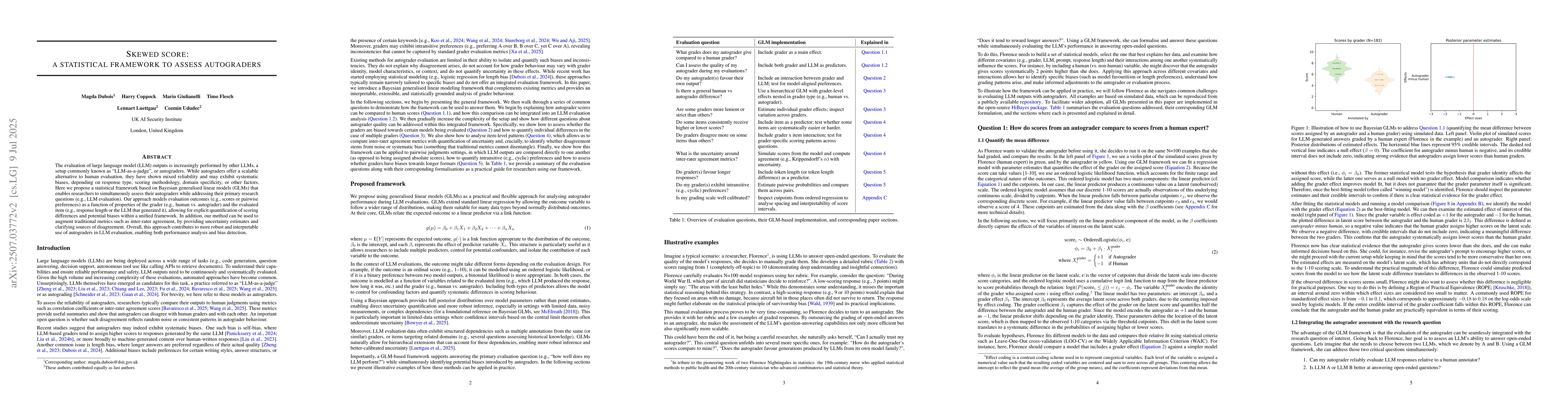 Thumbnail for Skewed Score: A statistical framework to assess autograders