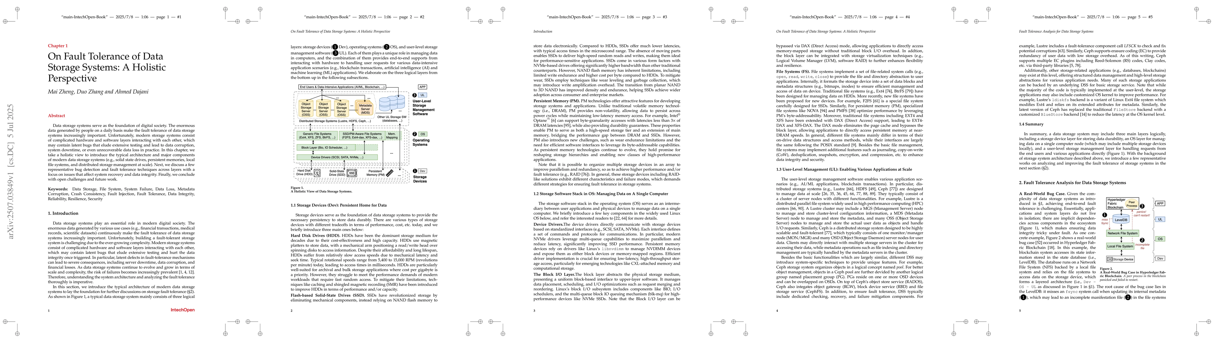 Thumbnail for On Fault Tolerance of Data Storage Systems: A Holistic Perspective