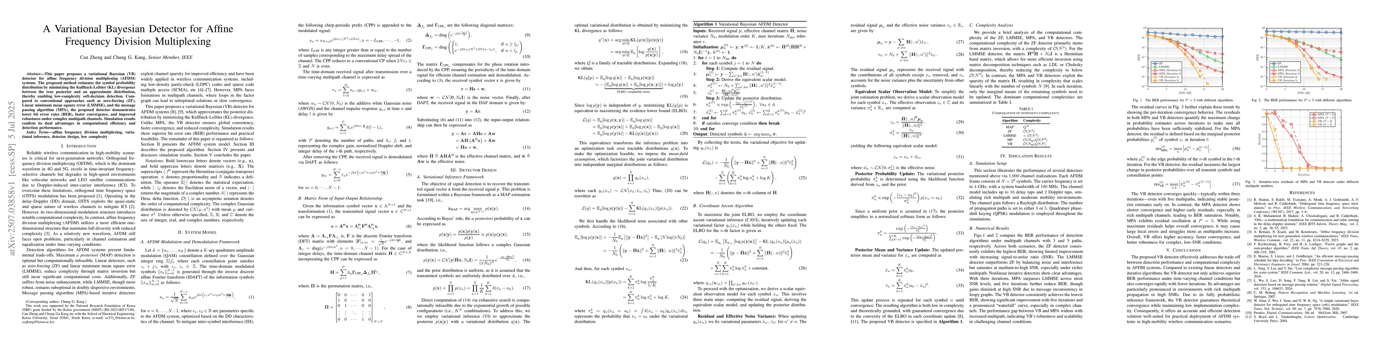 Thumbnail for A Variational Bayesian Detector for Affine Frequency Division
  Multiplexing