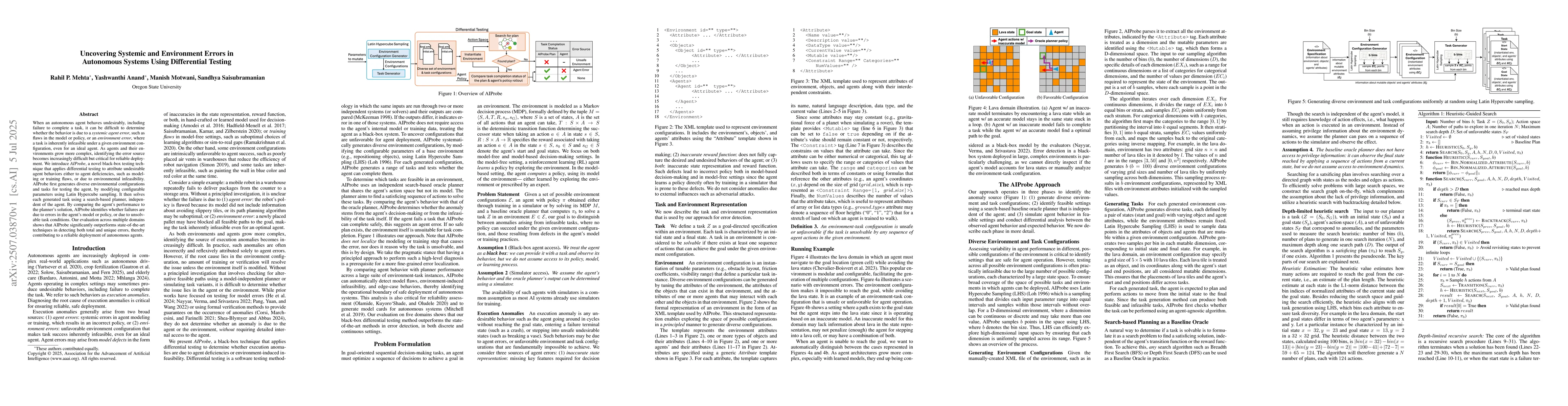 Thumbnail for Uncovering Systemic and Environment Errors in Autonomous Systems Using
  Differential Testing