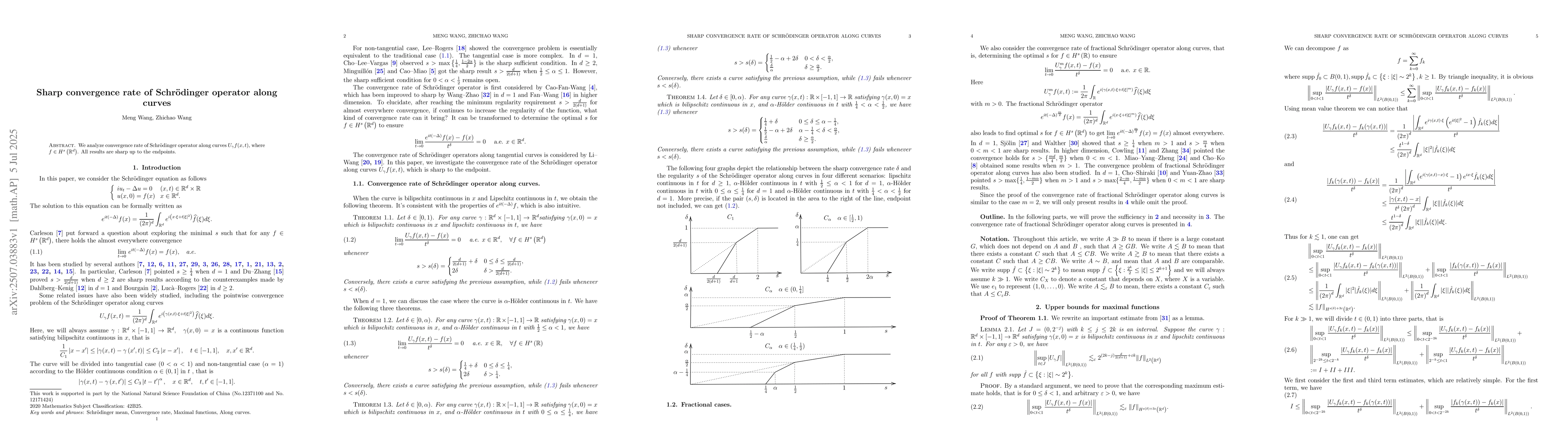 Thumbnail for Sharp convergence rate of Schrödinger operator along curves