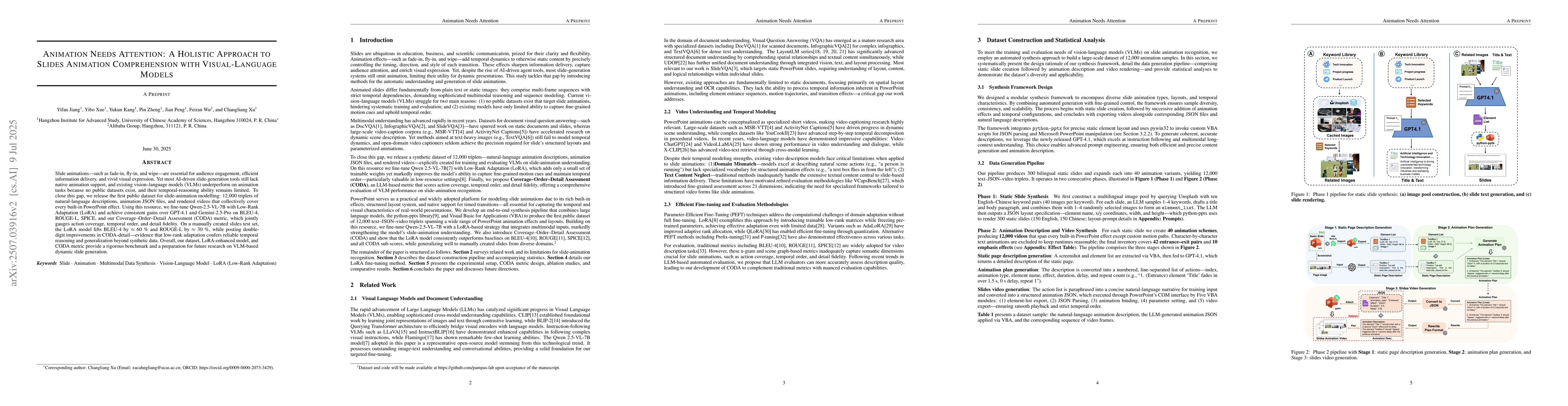 Thumbnail for Animation Needs Attention: A Holistic Approach to Slides Animation
  Comprehension with Visual-Language Models