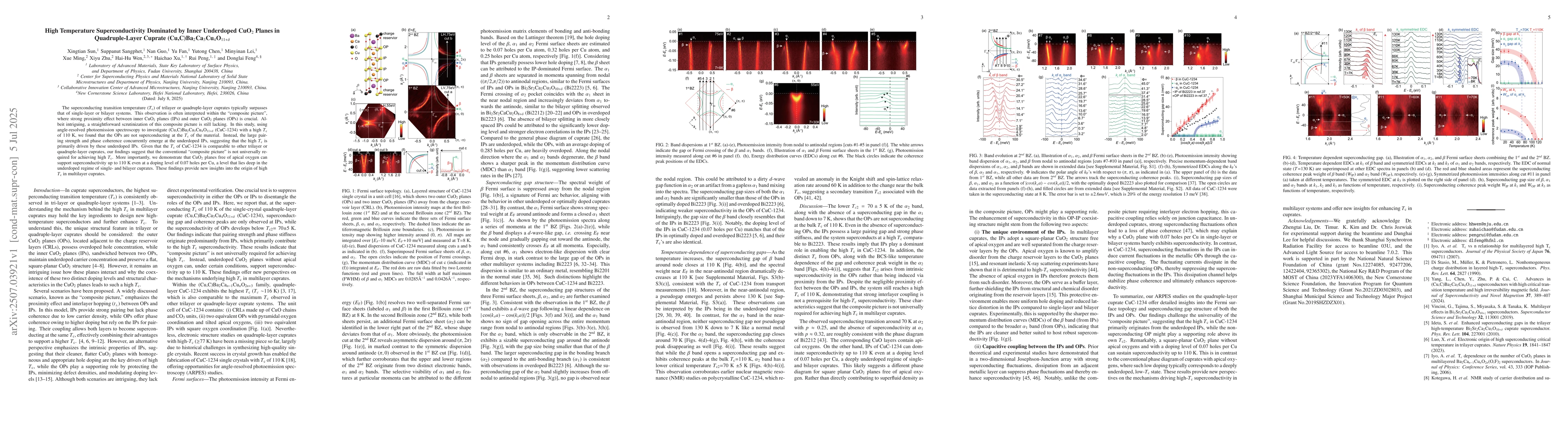 Thumbnail for High Temperature Superconductivity Dominated by Inner Underdoped CuO$_2$
  Planes in Quadruple-Layer Cuprate (Cu,C)Ba$_2$Ca$_3$Cu$_4$O$_{11+δ}$